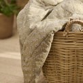 Ib Laursen - Quilt Aida stvgrn m/hvide blomster