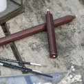 Ib Laursen - Kronelys chocolate rustik lang - 4 stk.