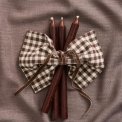 Ib Laursen - Kronelys chocolate rustik lang - 4 stk.