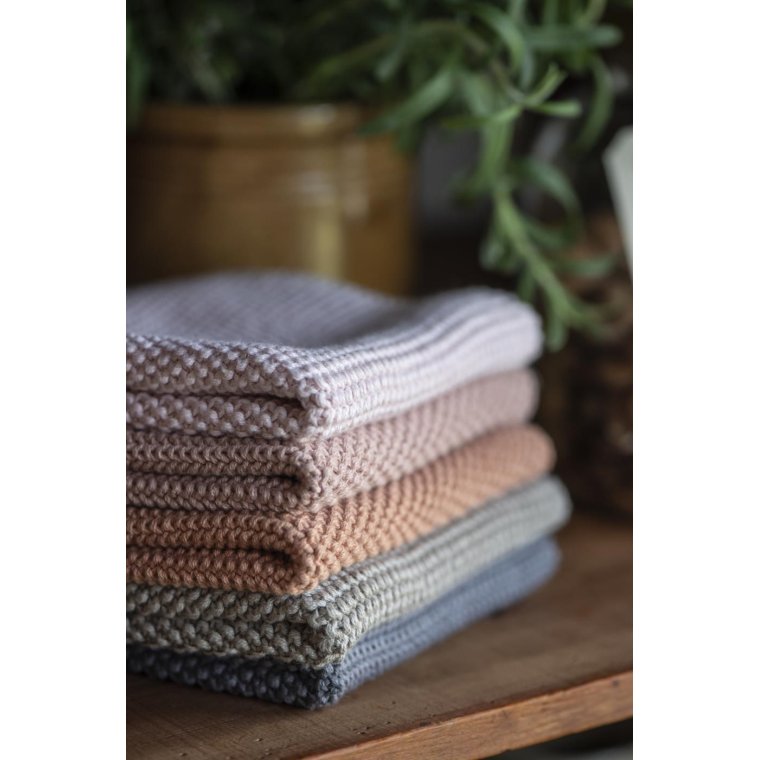 Ib Laursen - Hndklde Mynte faded rose strikket