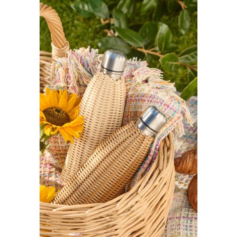 Ib Laursen - Termoflaske polyrattan h�ndflettet 500 ml