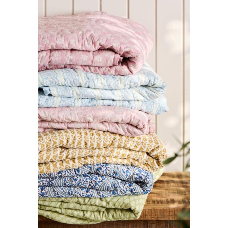 IB LAURSEN - Quilt Cathy rosa malva m/hvide blomster