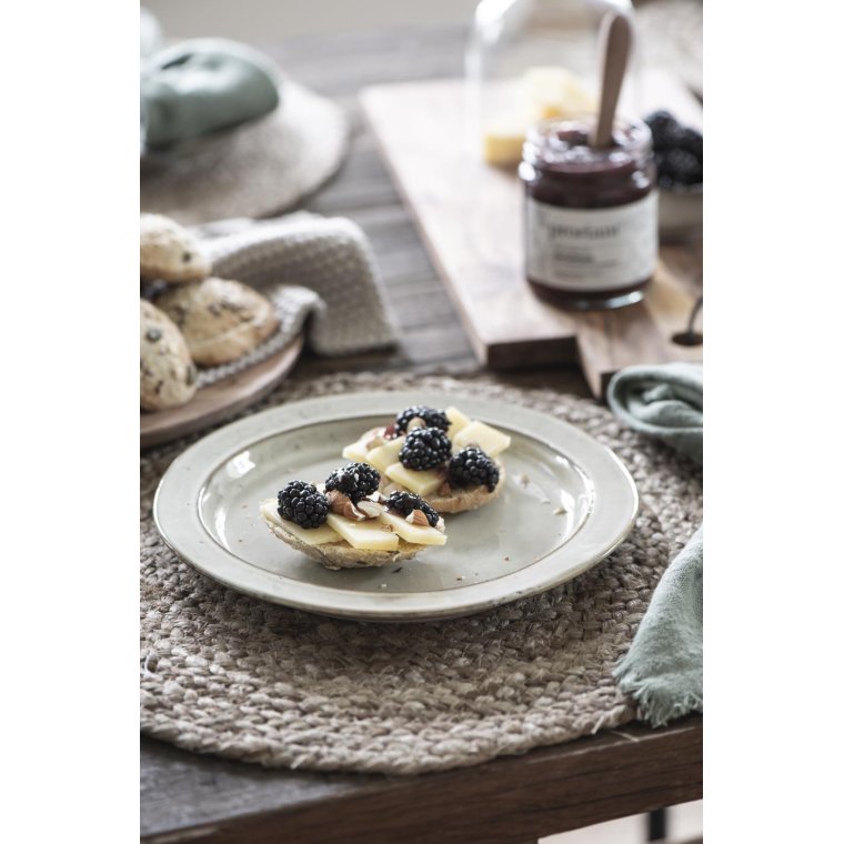 IB LAURSEN - Dkkeserviet rund mrk natur jute