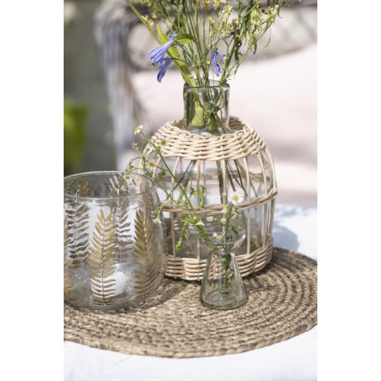 IB LAURSEN - Dkkeserviet rund mrk natur jute