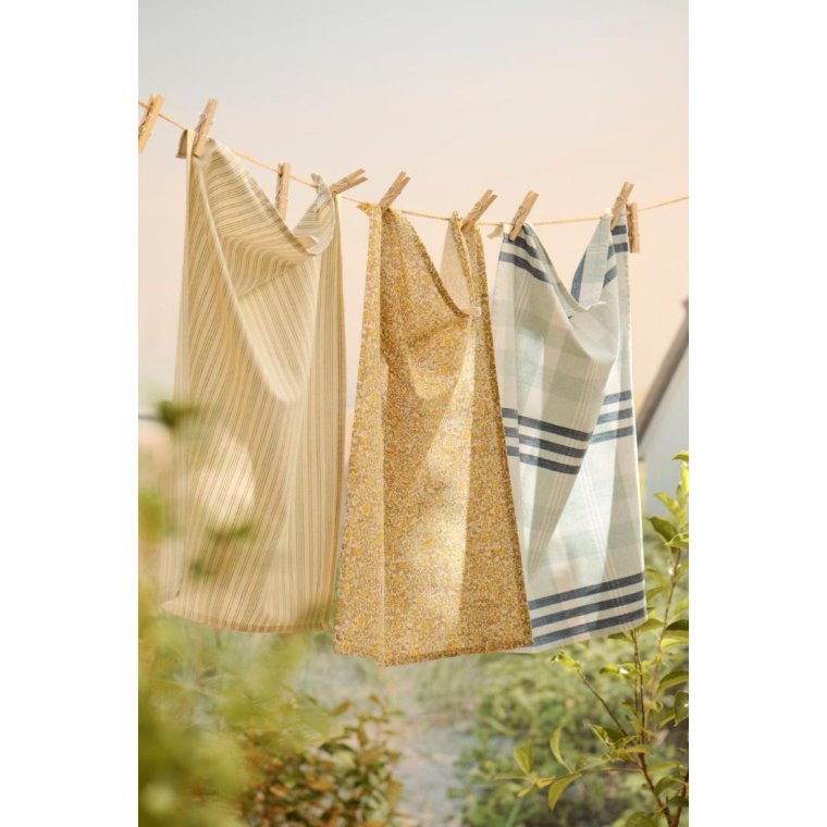 IB LAURSEN - Viskestykke Lucy m/lysebl�, m�rkebl� og hvide striber