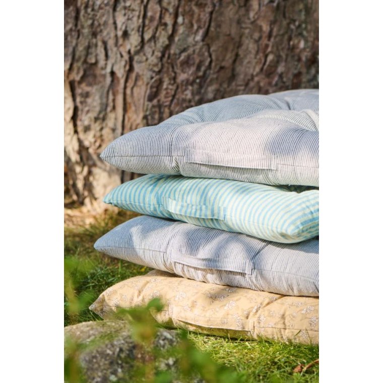 Ib Laursen - Hyndebetr�k med fyld - Linea m/lysegr�nne og bl� smalle striber