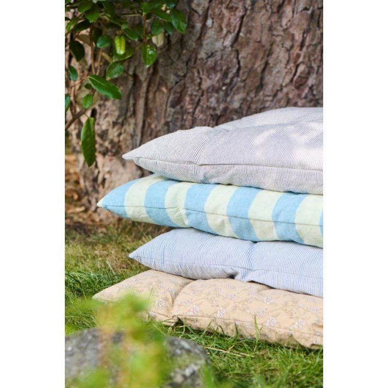 Ib Laursen - Madras Linus m/lysegr�nne og bl� brede striber