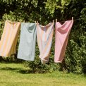 IB LAURSEN - Viskestykke Linea m/mustard og lyser�de smalle striber