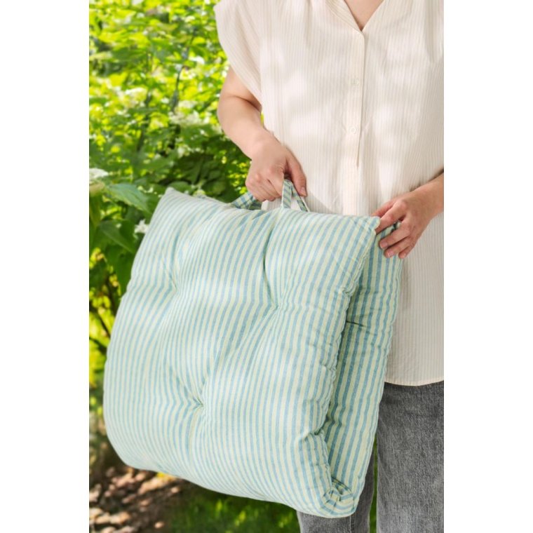 Ib Laursen - Madrashynde Linea m/lysegr�nne og bl� smalle striber