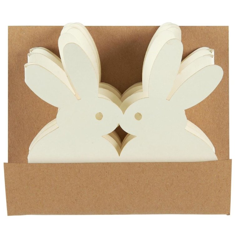 Ib Laursen - P�skebordpynt harer kan st� selv - hvid