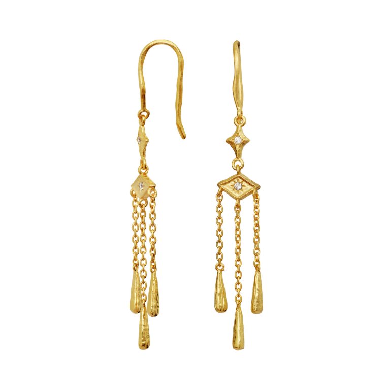 Maanesten - Trio Earrings - Forgyldt