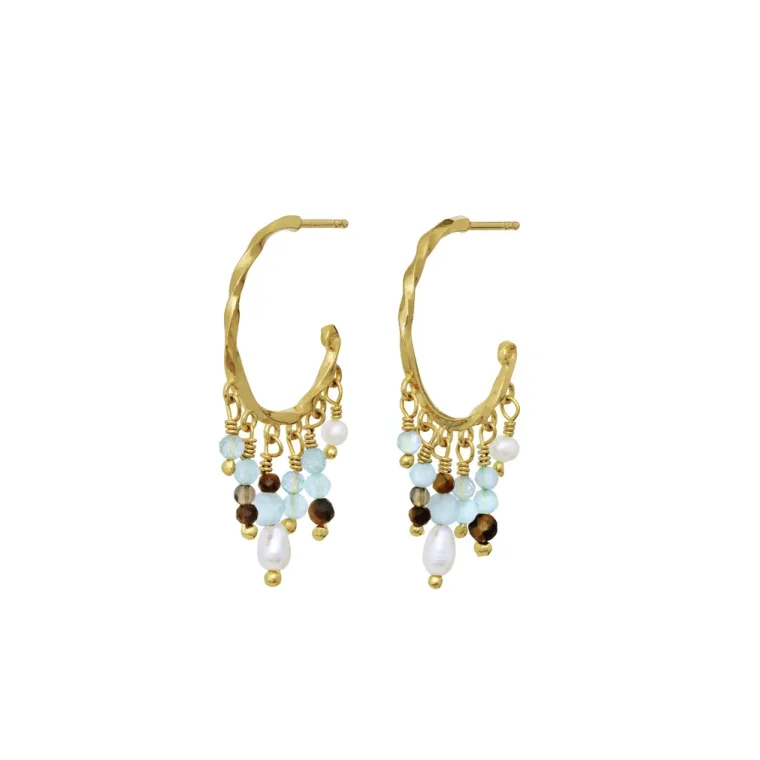 Maanesten - Tula Earrings - forgyldt
