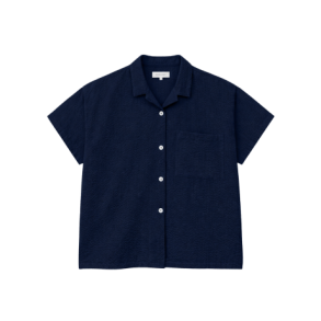 Studio Feder - VICTORIA SHIRT - SEERSUCKER - NAVY