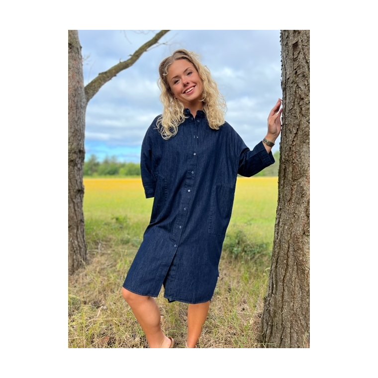 FRAU - Seoul lang denim skjorte