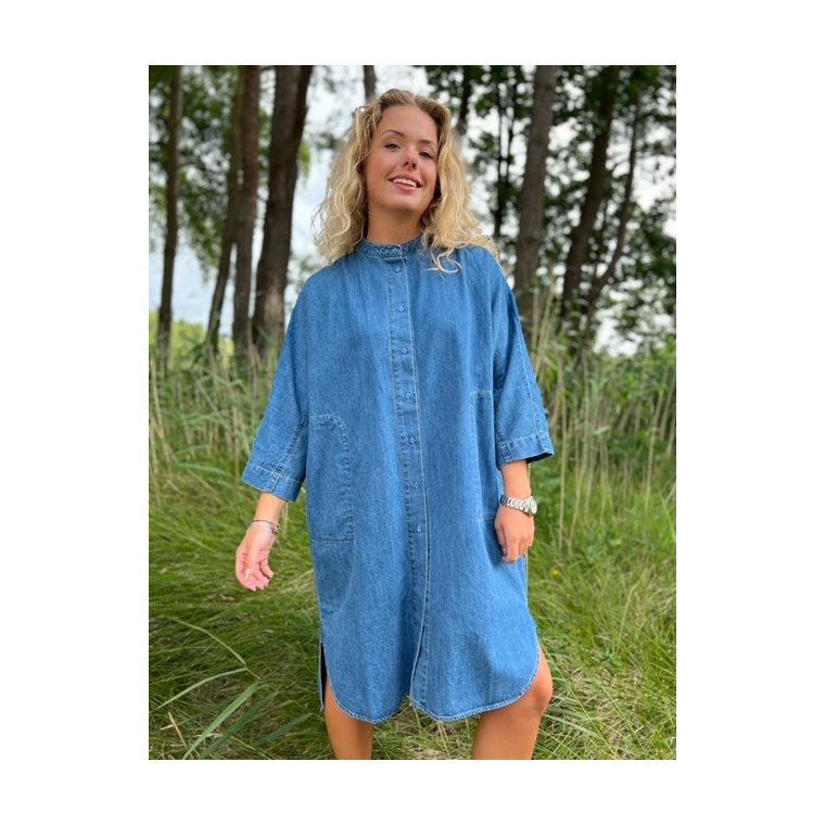 FRAU - Seoul lang denim skjorte