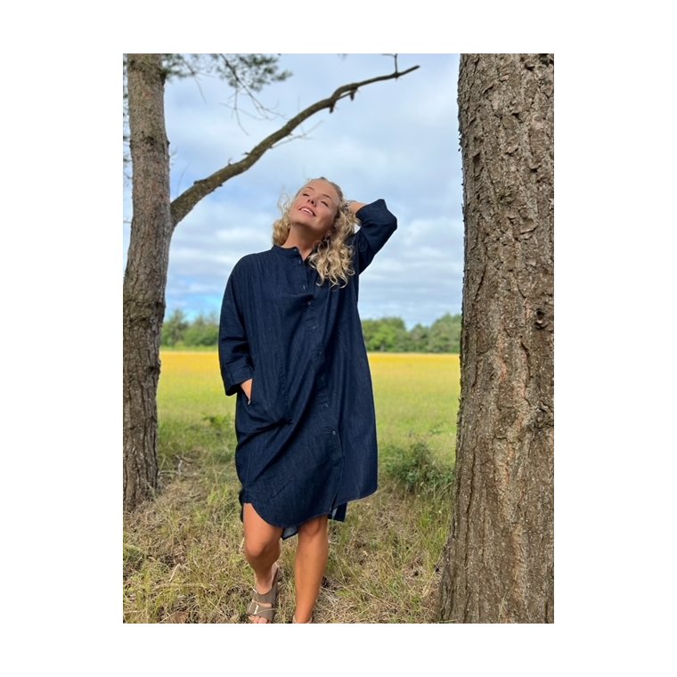 FRAU - Seoul lang denim skjorte