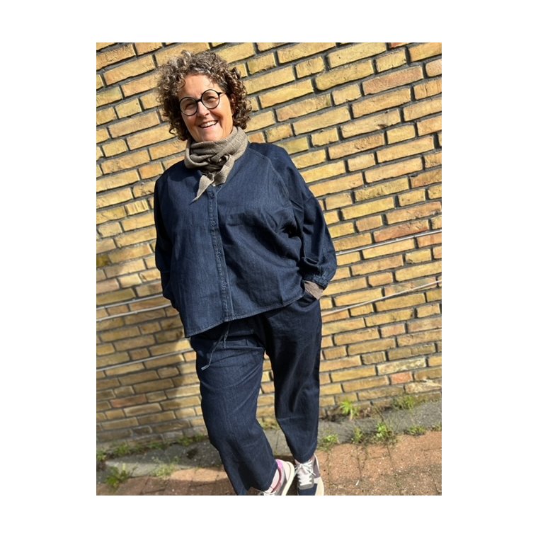 FRAU - Tokyo denim skjorte - Dark blue denim