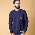 ELSK - WAFFLE MEN'S POCKET LONGSLEEVE - DARK NAVY
