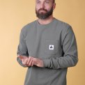 ELSK - WAFFLE MEN'S POCKET LONGSLEEVE - CASTOR GRAY