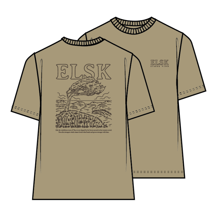 ELSK - WIND BP MEN'S BRUSHED T-SHIRT - DESERT SANDSTONE