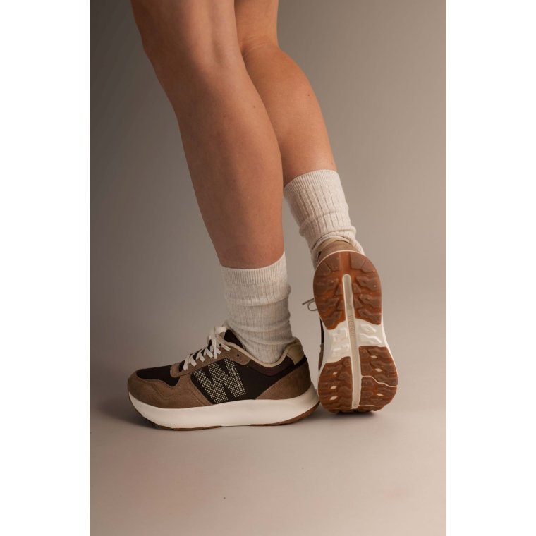 WODEN - Mathilde Runner Suede - Chocolate Multi