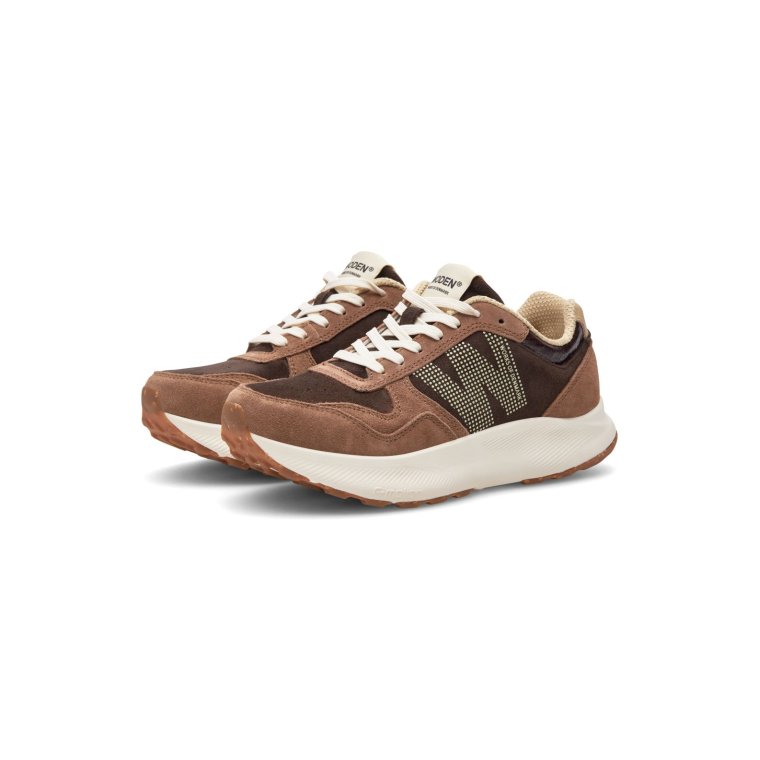WODEN - Mathilde Runner Suede - Chocolate Multi