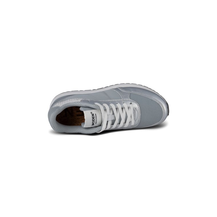 WODEN - Ronja Metallic Sneakers - Silver