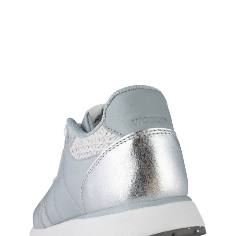 WODEN - Ronja Metallic Sneakers - Silver