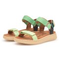 WODEN - Line Sandal - Apple Green Multi