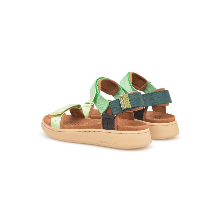 WODEN - Line Sandal - Apple Green Multi