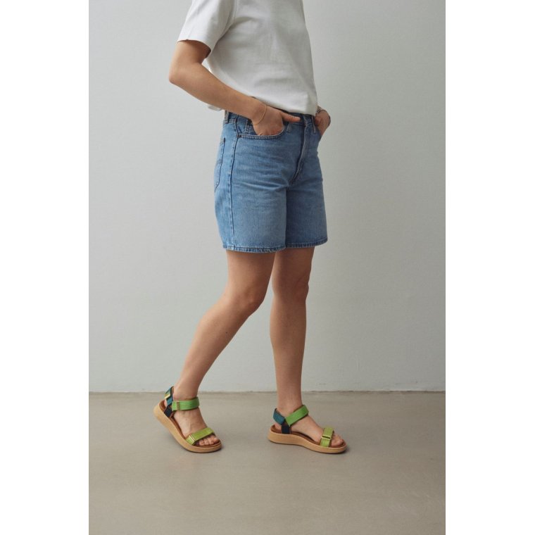 WODEN - Line Sandal - Apple Green Multi