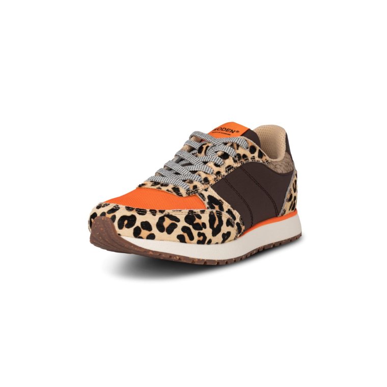 WODEN - Ronja Cowhair sneakers - Leopard/Tiger