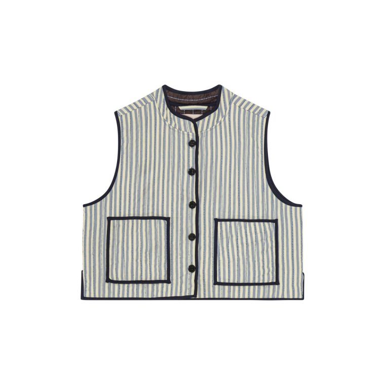 HABIBA - MIO QUILTED WAISTCOAT - SAPPHIRE