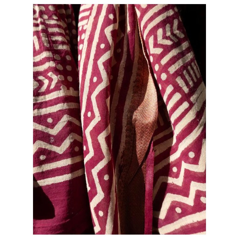 Craft Sisters - Bagru Scarf - Wine - 304