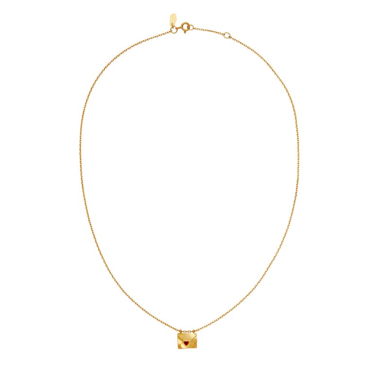 Maanesten - With Love Necklace - Forgyldt