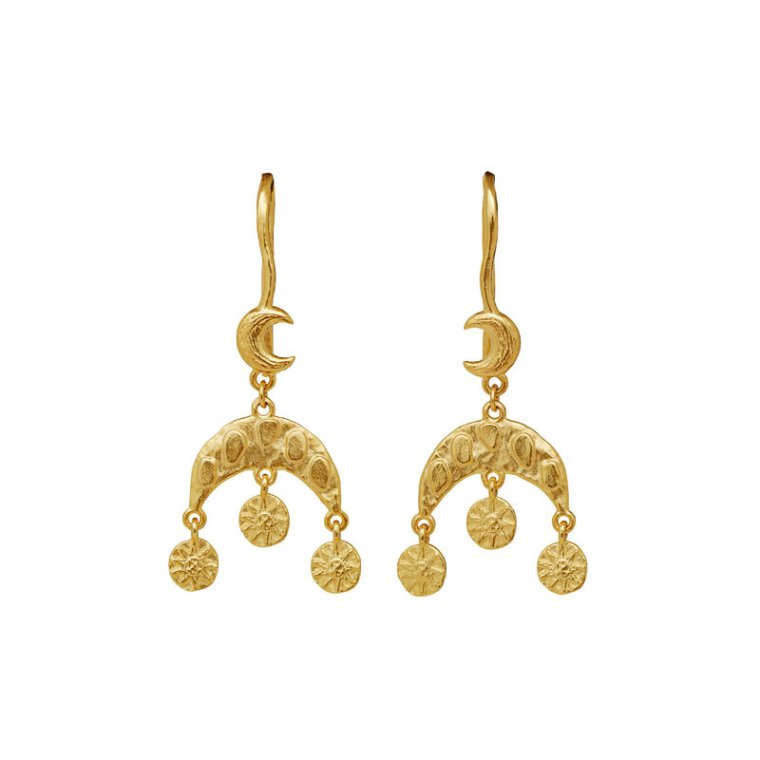 maanesten - Zia Earrings - forgyldt