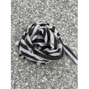 LULU�S LOVE - Cashmere small striped scarf - grey/coffee