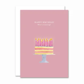  All By Voss - Foldet kort - Happy Birthday