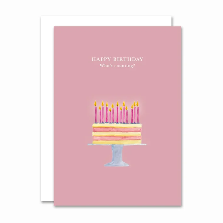  All By Voss - Foldet kort - Happy Birthday