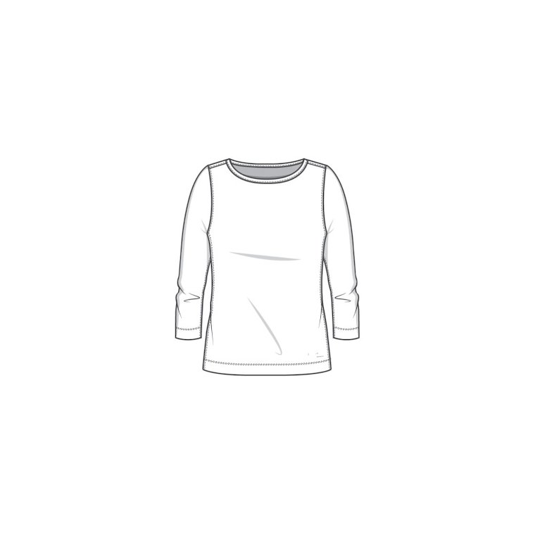 By Basics - 4320 shirt boat neck 3/4 s - sky blue