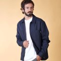 ELSK - HERRINGBONE ZIP MEN'S OVERSHIRT - DARK NAVY