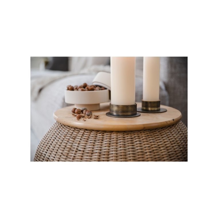 KunstIndustrien - Upcycled olive wax pillar candles - 6 cm x 18 cm