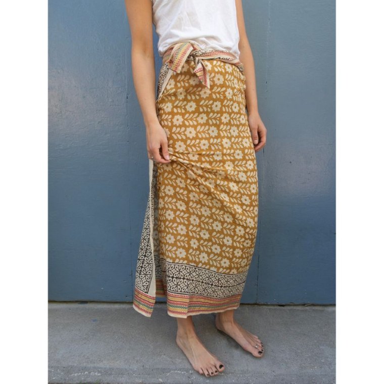 Craft Sisters - Bagru Scarf - Mustard