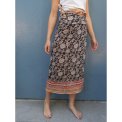 Craft Sisters - Bagru Scarf - Black with Flower