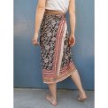 Craft Sisters - Bagru Scarf - Black with Flower