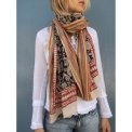 Craft Sisters - Bagru Scarf - Black with Flower