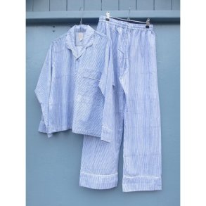 Craft Sisters - Classic Pyjamas Blockprint - Blue Stripe