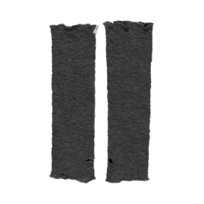 By Basics - 1504 Bubble Wool wrist warmer - anthrasite melange