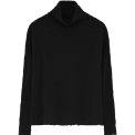By Basics - 4501 Bubble Wool shirt wide w/large rollneck - black