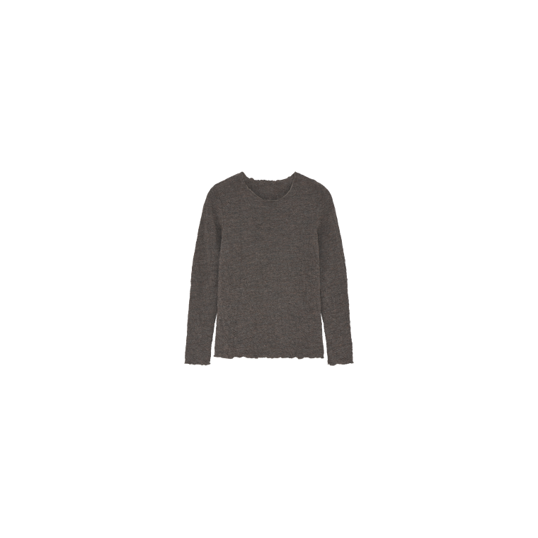 By Basics - 4502 Bubble Wool shirt w/round neck l/s